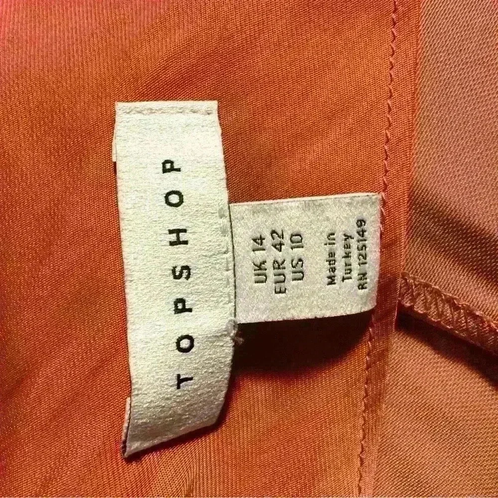 Topshop satin cowl back dress with slit - Picture 4 of 7